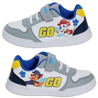 Paw Patrol Baskets de sport pour garçons Faciles à utiliser Chase Marshall, gris, 28 EU - Publicité Paw Patrol Baskets de sport pour garçons Faciles à utiliser Chase Marshall, gris, 28 EU - Publicité