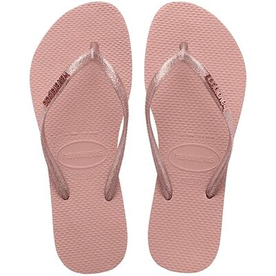 Havaianas Slim Logo Metallic Femme FlipFlop Crocus Rose/Apricot Red 41 EU - Publicité Havaianas Slim Logo Metallic Femme FlipFlop Crocus Rose/Apricot Red 41 EU - Publicité