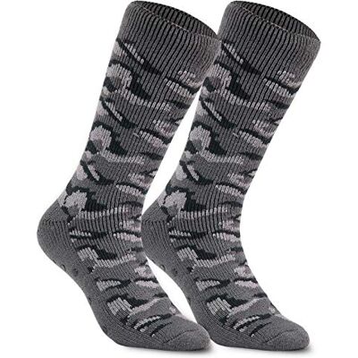 CityComfort Chausson Chaussette Homme Chaussettes Antidérapantes Avec Fourrure Épaisse Motif Camouflage En Bleu Marine Ou Gris Taille Unique 38-44 (Gris) - Publicité CityComfort Chausson Chaussette Homme Chaussettes Antidérapantes Avec Fourrure Épaisse Motif Camouflage En Bleu Marine Ou Gris Taille Unique 38-44 (Gris) - Publicité
