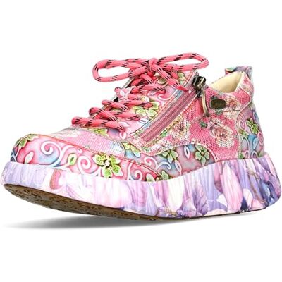 LAURA VITA Chaussures à Lacets Sneaker pour Femmes NIKITO-62, Pointure:38 EU, La Couleur:Rose - Publicité LAURA VITA Chaussures à Lacets Sneaker pour Femmes NIKITO-62, Pointure:38 EU, La Couleur:Rose - Publicité