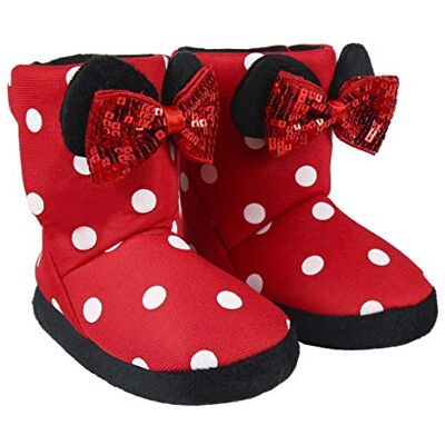 Disney Minnie Mouse Chaussons pour Filles, Bottes de Pantoufles à Semelle Antidérapante, Cadeau pour Filles, Taille EU 30/31 - Publicité Disney Minnie Mouse Chaussons pour Filles, Bottes de Pantoufles à Semelle Antidérapante, Cadeau pour Filles, Taille EU 30/31 - Publicité