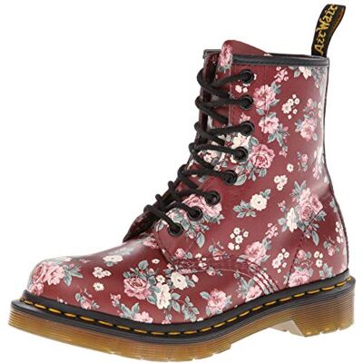 Dr. Martens 8 œillets, Rangers Femme, Violet Noir Vintage Rose Softy, 36 EU - Publicité Dr. Martens 8 œillets, Rangers Femme, Violet Noir Vintage Rose Softy, 36 EU - Publicité
