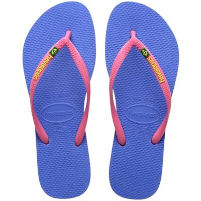 Havaianas Slim Brasil Logo Femme FlipFlop Provence Blue 35 EU - Publicité Havaianas Slim Brasil Logo Femme FlipFlop Provence Blue 35 EU - Publicité