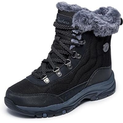 Skechers Femme Trego Stormie, noir/noir, 6.5 - Publicité Skechers Femme Trego Stormie, noir/noir, 6.5 - Publicité