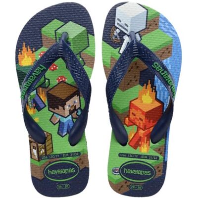 Havaianas Kids Minecraft Garçon FlipFlop Navy Blue 27 EU - Publicité Havaianas Kids Minecraft Garçon FlipFlop Navy Blue 27 EU - Publicité
