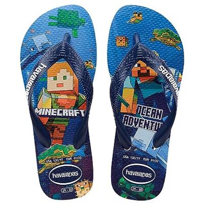 Havaianas Minecraft, Tongues Mixte Enfant, Minecraft, 27/28 - Publicité Havaianas Minecraft, Tongues Mixte Enfant, Minecraft, 27/28 - Publicité