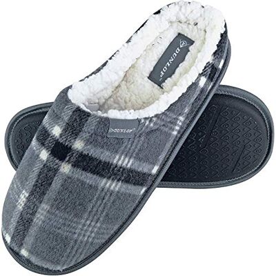 DUNLOP Homme Confortables Eponge Hiver Chaudes Pantoufles Chaussons de Maison (45 EU, 7179 Grey) - Publicité DUNLOP Homme Confortables Eponge Hiver Chaudes Pantoufles Chaussons de Maison (45 EU, 7179 Grey) - Publicité