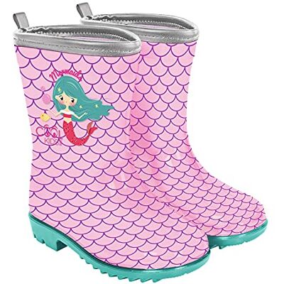 PERLETTI Bottes de Pluie Fille Petite Sirène Bottines Fillette Little Mermaid Rose et Vert Matériau PVC Imperméable Galoches Chaussures Semelle Antidérapante Détails Réfléchissants (Rose, 30) - Publicité PERLETTI Bottes de Pluie Fille Petite Sirène Bottines Fillette Little Mermaid Rose et Vert Matériau PVC Imperméable Galoches Chaussures Semelle Antidérapante Détails Réfléchissants (Rose, 30) - Publicité