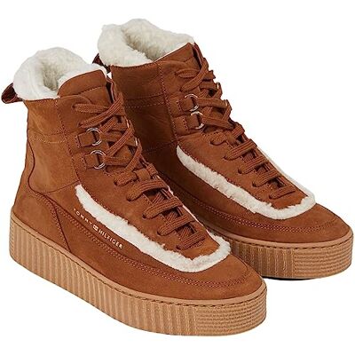 Tommy Hilfiger Essential Bottines basses à lacets pour femme, Marron Cognac naturel, 36 EU - Publicité Tommy Hilfiger Essential Bottines basses à lacets pour femme, Marron Cognac naturel, 36 EU - Publicité