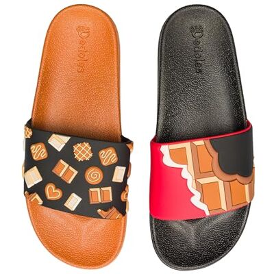 Dedoles Chaussure & Pantoufles Homme Femme & Enfants Sandales Antidérapant designs amusants Livre Pizza Café Renard Lama Cadeau, Couleur: Amour du chocolat, Taille: 41 EU - Publicité Dedoles Chaussure & Pantoufles Homme Femme & Enfants Sandales Antidérapant designs amusants Livre Pizza Café Renard Lama Cadeau, Couleur: Amour du chocolat, Taille: 41 EU - Publicité