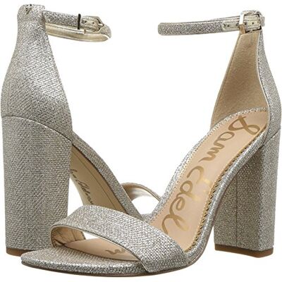 Sam Edelman Femme Yaro Sandale à Talon, Maille Glam dorée Clair, 41 EU - Publicité Sam Edelman Femme Yaro Sandale à Talon, Maille Glam dorée Clair, 41 EU - Publicité