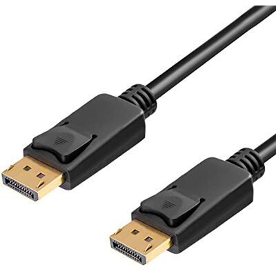 HB-DIGITAL Câble de raccordement DisplayPort 1.2 2 m Fiche DP vers fiche DP Résolution 4K 2K 21,6 Gbit/s HDR Contacts plaqués or Fermeture de verrouillage Carte graphique PC, moniteur - Publicité HB-DIGITAL Câble de raccordement DisplayPort 1.2 2 m Fiche DP vers fiche DP Résolution 4K 2K 21,6 Gbit/s HDR Contacts plaqués or Fermeture de verrouillage Carte graphique PC, moniteur - Publicité
