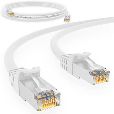 HB-DIGITAL 0,5 m CAT 6 Câble patch RJ45 S/FTP 1 Gbit/s Blanc - Publicité HB-DIGITAL 0,5 m CAT 6 Câble patch RJ45 S/FTP 1 Gbit/s Blanc - Publicité