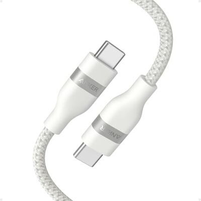 Câble USB Anker A82E2 - 0,9 m, Blanc, USB-C, Charge rapide - Publicité Câble USB Anker A82E2 - 0,9 m, Blanc, USB-C, Charge rapide - Publicité