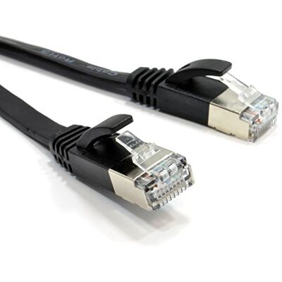 kenable Câble Réseau Ethernet Cat6A S/STP Blindé Plat 500MHz RJ45 10 Gigabit 2m Noir - Publicité kenable Câble Réseau Ethernet Cat6A S/STP Blindé Plat 500MHz RJ45 10 Gigabit 2m Noir - Publicité