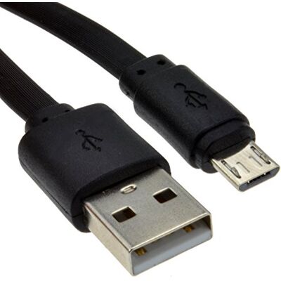 kenable Câble USB A vers Micro B Charge Rapide Plat 24AWG Cuivre Pur pour Android Téléphones Tablettes 0,5m Noir - Publicité kenable Câble USB A vers Micro B Charge Rapide Plat 24AWG Cuivre Pur pour Android Téléphones Tablettes 0,5m Noir - Publicité