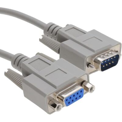 kenable Câble d'Extension Série RS232 DB9 Mâle vers Femelle 9 Broches Moulé pour Imprimantes PC Modem 3m Beige - Publicité kenable Câble d'Extension Série RS232 DB9 Mâle vers Femelle 9 Broches Moulé pour Imprimantes PC Modem 3m Beige - Publicité