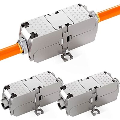 HB-DIGITAL Lot de 3 connecteurs réseau LSA Cat 6a 10 Gbit/s sans outil Coupleur LAN et rallonge pour câble de pose LAN Câble d'installation Ethernet Connecteur RJ45 compatible avec les câbles - Publicité HB-DIGITAL Lot de 3 connecteurs réseau LSA Cat 6a 10 Gbit/s sans outil Coupleur LAN et rallonge pour câble de pose LAN Câble d'installation Ethernet Connecteur RJ45 compatible avec les câbles - Publicité