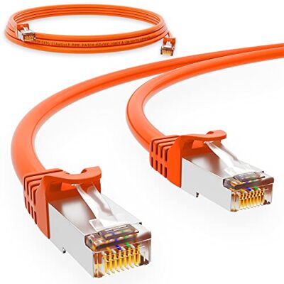 HB-DIGITAL 0,5 m CAT 6 Câble patch RJ45 S/FTP 1 Gbit/s Orange - Publicité HB-DIGITAL 0,5 m CAT 6 Câble patch RJ45 S/FTP 1 Gbit/s Orange - Publicité