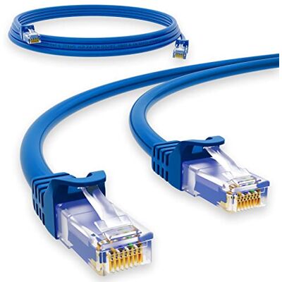 HB-DIGITAL Câble patch RJ45 LAN CAT 6 de 2 m Câble réseau jusqu'à 1 Gbit/s CAT 6 en cuivre professionnel U/UTP DSL pour panneau de brassage, commutateur, routeur, modem Bleu - Publicité HB-DIGITAL Câble patch RJ45 LAN CAT 6 de 2 m Câble réseau jusqu'à 1 Gbit/s CAT 6 en cuivre professionnel U/UTP DSL pour panneau de brassage, commutateur, routeur, modem Bleu - Publicité
