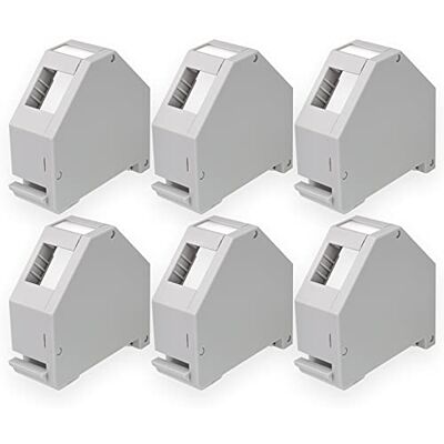 HB-DIGITAL Lot de 6 adaptateurs de rail DIN RJ45 Keystone pour rail DIN 35 mm Convient pour modules Keystone Cat.5e Cat.6/6a Cat.8 Prise réseau Ethernet LAN Câble de pose - Publicité HB-DIGITAL Lot de 6 adaptateurs de rail DIN RJ45 Keystone pour rail DIN 35 mm Convient pour modules Keystone Cat.5e Cat.6/6a Cat.8 Prise réseau Ethernet LAN Câble de pose - Publicité
