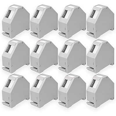 HB-DIGITAL Lot de 12 adaptateurs de rail DIN RJ45 Keystone pour rail DIN 35 mm Convient pour modules Keystone Cat.5e Cat.6/6a Cat.8 Prise réseau Ethernet LAN Câble de pose - Publicité HB-DIGITAL Lot de 12 adaptateurs de rail DIN RJ45 Keystone pour rail DIN 35 mm Convient pour modules Keystone Cat.5e Cat.6/6a Cat.8 Prise réseau Ethernet LAN Câble de pose - Publicité