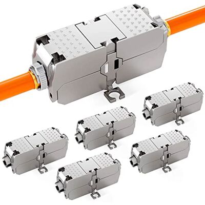 HB-DIGITAL Lot de 6 connecteurs de câble réseau Cat6a Keystone 10 Gbit Rallonge sans outil Adaptable sur le terrain Adaptateur LAN Ethernet LSA Câble d'installation - Publicité HB-DIGITAL Lot de 6 connecteurs de câble réseau Cat6a Keystone 10 Gbit Rallonge sans outil Adaptable sur le terrain Adaptateur LAN Ethernet LSA Câble d'installation - Publicité
