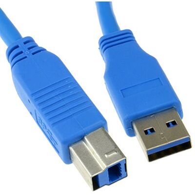 kenable Câble USB 3.0 SuperSpeed Type A vers Type B Mâle Bleu 2m pour Imprimante Scanner Disque Dur Externe - Publicité kenable Câble USB 3.0 SuperSpeed Type A vers Type B Mâle Bleu 2m pour Imprimante Scanner Disque Dur Externe - Publicité