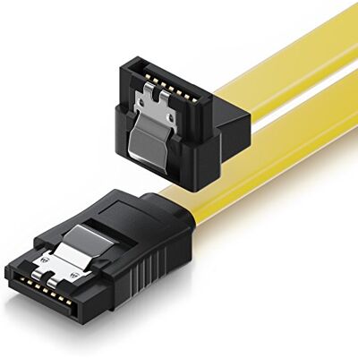 deleyCON 50cm Câble SATA III S‑ATA 3 Câble de Données & de Raccordement, Cordon de Connexion pour HDD SSD avec Clip Métallique 6 Gbit/s 1x Droit 1x 90° Connecteur L‑Type Jaune - Publicité deleyCON 50cm Câble SATA III S‑ATA 3 Câble de Données & de Raccordement, Cordon de Connexion pour HDD SSD avec Clip Métallique 6 Gbit/s 1x Droit 1x 90° Connecteur L‑Type Jaune - Publicité
