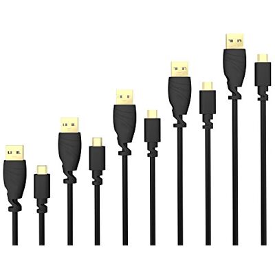 KabelDirekt – Câble Micro USB – 5x1,5m USB 2.0, câble de charge et synchro, noir - Publicité KabelDirekt – Câble Micro USB – 5x1,5m USB 2.0, câble de charge et synchro, noir - Publicité