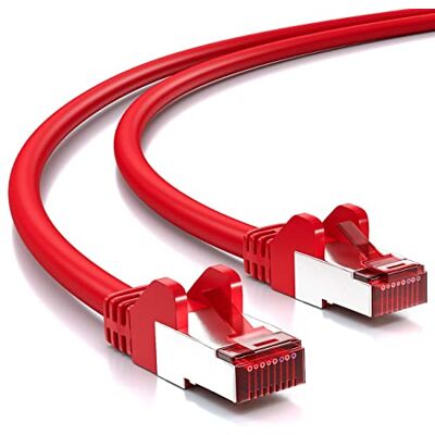 deleyCON 1,5m Câble Réseau Cat6-1 000 Mbit/s (Cuivre, S/FTP, sans Halogène) RJ45 Gigabit Câble Patch Ethernet LAN pour DSL, Internet, Wi-Fi, Switch, Routeur, Modem, Panneau de Brassage Rouge - Publicité deleyCON 1,5m Câble Réseau Cat6-1 000 Mbit/s (Cuivre, S/FTP, sans Halogène) RJ45 Gigabit Câble Patch Ethernet LAN pour DSL, Internet, Wi-Fi, Switch, Routeur, Modem, Panneau de Brassage Rouge - Publicité