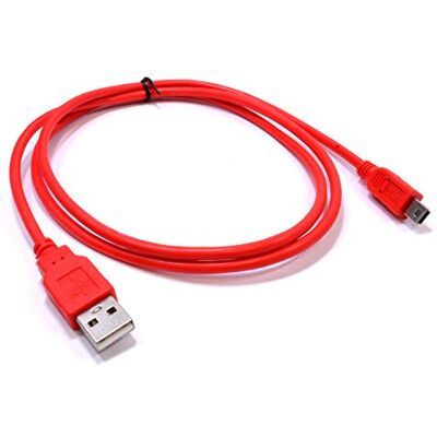 kenable Câble USB 2.0 A Mâle vers Mini B Mâle Blindé pour Appareil Photo Numérique et GPS 1m Rouge - Publicité kenable Câble USB 2.0 A Mâle vers Mini B Mâle Blindé pour Appareil Photo Numérique et GPS 1m Rouge - Publicité