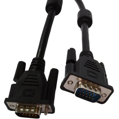 kenable Câble SVGA VGA 15 Broches Mâle vers Mâle pour Moniteur PC Écran TV avec Ferrites Anti-Interférence 1m Noir - Publicité kenable Câble SVGA VGA 15 Broches Mâle vers Mâle pour Moniteur PC Écran TV avec Ferrites Anti-Interférence 1m Noir - Publicité
