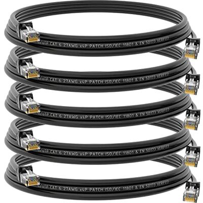 HB-DIGITAL Lot de 5 câbles réseau LAN Cat.6 de 0,5 m Vitesse de transfert jusqu'à 1 Gbit/s Fiche RJ45 50 cm Noir Câble Ethernet U/UTP Cat6 - Publicité HB-DIGITAL Lot de 5 câbles réseau LAN Cat.6 de 0,5 m Vitesse de transfert jusqu'à 1 Gbit/s Fiche RJ45 50 cm Noir Câble Ethernet U/UTP Cat6 - Publicité