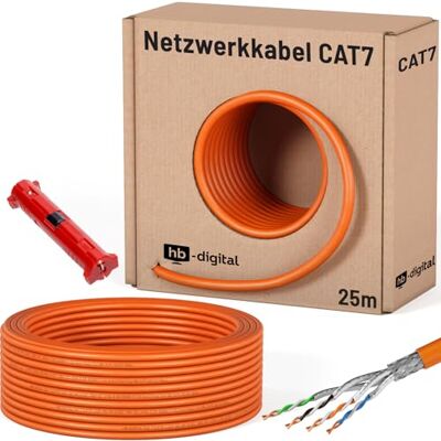 HB-DIGITAL 50 m Câble réseau LAN Cat 7 En cuivre Avec dénudeur (grand) S/FTP PIMF LSZH Sans halogène Conforme à la norme RoHS Catégorie 7 AWG 23/1 - Publicité HB-DIGITAL 50 m Câble réseau LAN Cat 7 En cuivre Avec dénudeur (grand) S/FTP PIMF LSZH Sans halogène Conforme à la norme RoHS Catégorie 7 AWG 23/1 - Publicité