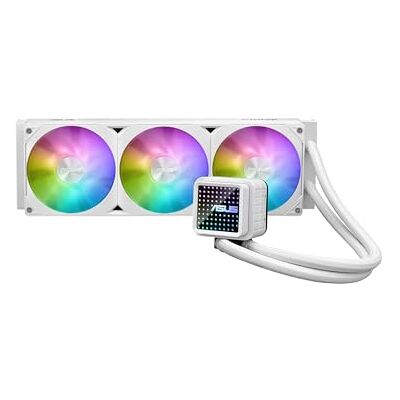 Asus PRIME LC 360 ARGB (Blanc) – Refroidisseur liquide CPU tout-en-un (zone de contact CPU et canaux à ailettes, bloc d'eau avec options de lentille à miroir infini, ventilateurs ARGB préinstallés) - Publicité Asus PRIME LC 360 ARGB (Blanc) – Refroidisseur liquide CPU tout-en-un (zone de contact CPU et canaux à ailettes, bloc d'eau avec options de lentille à miroir infini, ventilateurs ARGB préinstallés) - Publicité