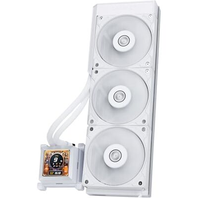 Lian-Li Hydroshift 360 AIO Ventilateurs pré-installés de 3 x 28 mm Chemin de liquide de refroidissement latéral Écran LCD de 2,8" Résolution 480 × 480 Captures d'écran capturées ou vidéos - Publicité Lian-Li Hydroshift 360 AIO Ventilateurs pré-installés de 3 x 28 mm Chemin de liquide de refroidissement latéral Écran LCD de 2,8" Résolution 480 × 480 Captures d'écran capturées ou vidéos - Publicité
