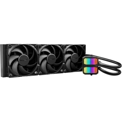 be quiet! Silent Loop 3 420mm système de refroidissement liquide, plaque froide usinée avec haute précision, 3 ventilateurs Silent Wings 4 140mm PWM high-speed, performances de refroidissement inouïes - Publicité be quiet! Silent Loop 3 420mm système de refroidissement liquide, plaque froide usinée avec haute précision, 3 ventilateurs Silent Wings 4 140mm PWM high-speed, performances de refroidissement inouïes - Publicité
