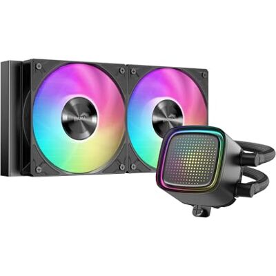 SAMA Watercooling L50 240mm ARGB, Miroir Infini, Intel/AMD, Noir 2 Ventilateurs ARGB 120mm Synchro Lumière Carte Mère PWM, Faible Bruit, Vent. 28mm - Publicité SAMA Watercooling L50 240mm ARGB, Miroir Infini, Intel/AMD, Noir 2 Ventilateurs ARGB 120mm Synchro Lumière Carte Mère PWM, Faible Bruit, Vent. 28mm - Publicité
