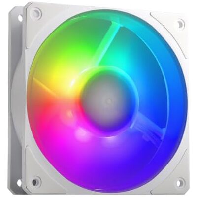 Cooler Master Mobius 120P ARGB White Ventilateur pour Radiateur Design Ring Blade (PWM), Roulement à Boucle Dynamique (max. 75.2CFM, 3.63 mmH2O, 30dBA), Cadre Chanfreiné Air-Focus, ARGB Gen 2 - Publicité Cooler Master Mobius 120P ARGB White Ventilateur pour Radiateur Design Ring Blade (PWM), Roulement à Boucle Dynamique (max. 75.2CFM, 3.63 mmH2O, 30dBA), Cadre Chanfreiné Air-Focus, ARGB Gen 2 - Publicité