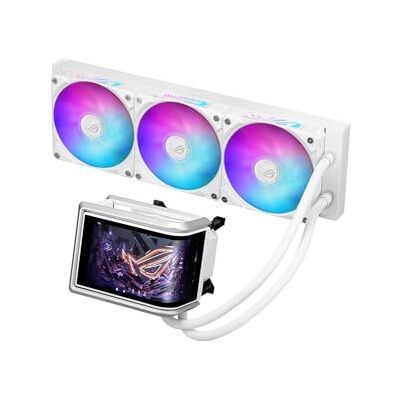 Asus ROG RYUO IV 360 ARGB White – Refroidisseur Liquide CPU Tout-en-Un avec Ecran AMOLED incurvé 6,67" pour des vidéos 3D, Ventilateurs ARGB pré-montés, Pompe Asetek Emma Gen8 V2, Pâte Thermique - Publicité Asus ROG RYUO IV 360 ARGB White – Refroidisseur Liquide CPU Tout-en-Un avec Ecran AMOLED incurvé 6,67" pour des vidéos 3D, Ventilateurs ARGB pré-montés, Pompe Asetek Emma Gen8 V2, Pâte Thermique - Publicité