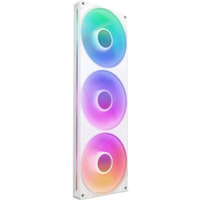 NZXT F420 RGB Core Ventilateur monobloc RGB 420mm Blanc Unité monobloc 420mm avec trois ventilateurs RGB 140mm sur un seul câble. Vitesse et éclairage pilotés via CAM. Publicité NZXT F420 RGB Core Ventilateur monobloc RGB 420mm Blanc Unité monobloc 420mm avec trois ventilateurs RGB 140mm sur un seul câble. Vitesse et éclairage pilotés via CAM. Publicité