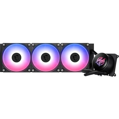 MSI MPG CORELIQUID P13 360 Watercooling AIO Base en cuivre sans vis et à surface plane, conception améliorée des canaux d'eau, ARGB GEN2, CycloBlade 9, radiateur Split-Flow, roulement "rifle - Publicité MSI MPG CORELIQUID P13 360 Watercooling AIO Base en cuivre sans vis et à surface plane, conception améliorée des canaux d'eau, ARGB GEN2, CycloBlade 9, radiateur Split-Flow, roulement "rifle - Publicité