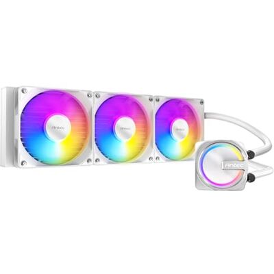Antec Skeleton 360 ARGB Refroidisseur de processeur liquide blanc, radiateur 360 mm, pompe haute performance, 3 ventilateurs PWM ARGB de 120 mm, base en cuivre, Intel LGA 115X/1200/1700/20XX, AMD AM4 - Publicité Antec Skeleton 360 ARGB Refroidisseur de processeur liquide blanc, radiateur 360 mm, pompe haute performance, 3 ventilateurs PWM ARGB de 120 mm, base en cuivre, Intel LGA 115X/1200/1700/20XX, AMD AM4 - Publicité