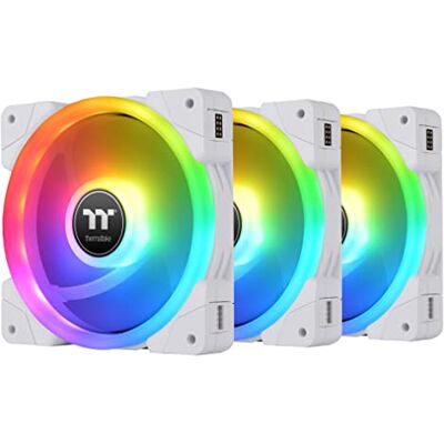 Thermaltake SWAFAN EX 14 RGB Lot de 3 ventilateurs de refroidissement pour PC 500~2000 tr/min, connexion magnétique, pales réversibles, contrôleur inclus, CL-F162-PL14SW-A - Publicité Thermaltake SWAFAN EX 14 RGB Lot de 3 ventilateurs de refroidissement pour PC 500~2000 tr/min, connexion magnétique, pales réversibles, contrôleur inclus, CL-F162-PL14SW-A - Publicité
