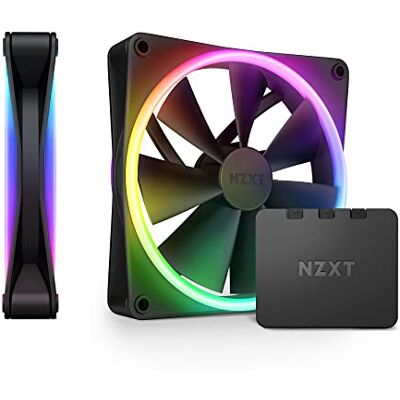 NZXT F140 RGB Duo Twin Pack Ventilateurs 2x 140mm RGB + Hub Noir Deux ventilateurs RGB 140mm double face avec contrôleur. 20 LED adressables chacun, perfs équilibrées, RGB synchronisé CAM. Publicité NZXT F140 RGB Duo Twin Pack Ventilateurs 2x 140mm RGB + Hub Noir Deux ventilateurs RGB 140mm double face avec contrôleur. 20 LED adressables chacun, perfs équilibrées, RGB synchronisé CAM. Publicité