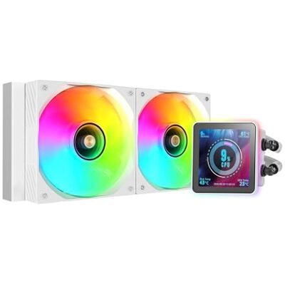 Mars Gaming ML-VISIONPRO240, Refroidissement Liquide AIO, TDP 500W, 2x Ventilateurs ARGB 120mm FDB avec Noyau en Cuivre et Aluminium, Écran LCD IPS 4” Amovible, Opti-Chamber 3e Génération, Blanc - Publicité Mars Gaming ML-VISIONPRO240, Refroidissement Liquide AIO, TDP 500W, 2x Ventilateurs ARGB 120mm FDB avec Noyau en Cuivre et Aluminium, Écran LCD IPS 4” Amovible, Opti-Chamber 3e Génération, Blanc - Publicité