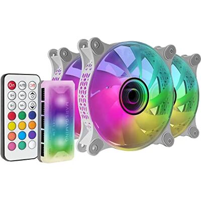 Mars Gaming MF-3DKIT Blanc, Kit 3 Ventilateurs ARGB 360° 12cm, Miroir Infinity 3D, Système Anti-vibration, Contrôleur ARGB, Télécommande RF, Compatibilité Totale. Publicité Mars Gaming MF-3DKIT Blanc, Kit 3 Ventilateurs ARGB 360° 12cm, Miroir Infinity 3D, Système Anti-vibration, Contrôleur ARGB, Télécommande RF, Compatibilité Totale. Publicité