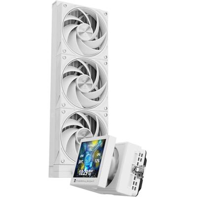 Thermalright Stream Vision 360 Blanc Refroidisseur liquide pour processeur, écran LCD 3,5" avec ventilateur magnétique intégré, résolution 640 x 480, vitesse 2400 tr/min, compatible avec AM5, LGA1851 - Publicité Thermalright Stream Vision 360 Blanc Refroidisseur liquide pour processeur, écran LCD 3,5" avec ventilateur magnétique intégré, résolution 640 x 480, vitesse 2400 tr/min, compatible avec AM5, LGA1851 - Publicité