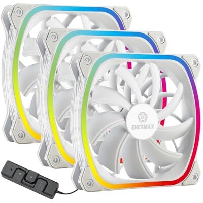 Enermax Ventilateur boîtier PC SQUA RGB BLANC Pack de 3 - Publicité Enermax Ventilateur boîtier PC SQUA RGB BLANC Pack de 3 - Publicité